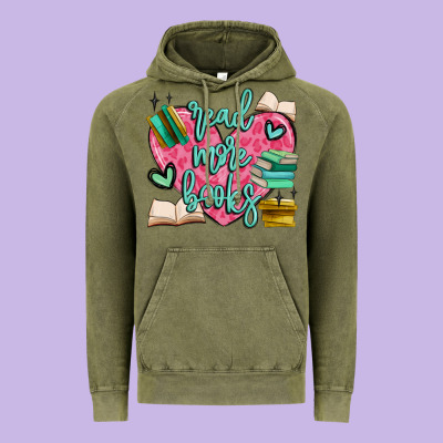 Read More Books Vintage Hoodie Designed By Maliassmallbusiness