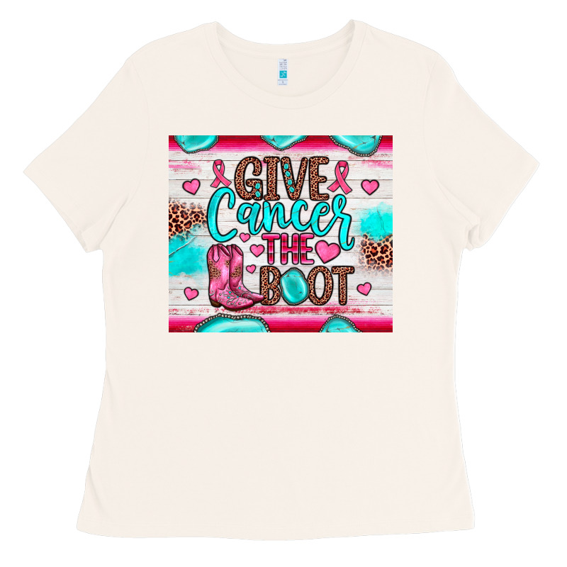 Give Cancer The Boot Ladies Tee by JahusDesignShop | Teevron