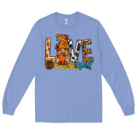 Colony Blue Love Fall Gnome Long Sleeve Tee - BundleAndBundleShop