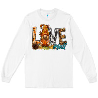 White Love Fall Gnome Long Sleeve Tee - BundleAndBundleShop