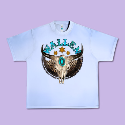 Wallen With Bull Skull Urban Heavy Tee Designed By Nancycooperartshop