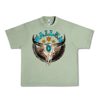 Oil Green wallen with bull skull Urban Heavy Tee - NancyCooperArtShop