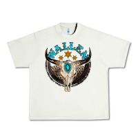 Pistachio wallen with bull skull Urban Heavy Tee - NancyCooperArtShop