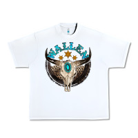 White wallen with bull skull Urban Heavy Tee - NancyCooperArtShop