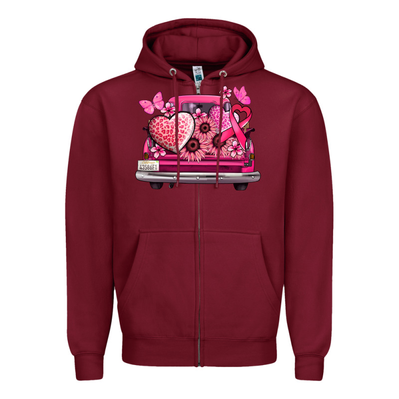 Cancer Truck Back View Zipper Hoodie by NancyCooperArtShop | Teevron