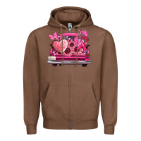 Chestnut cancer truck back view Zipper Hoodie - NancyCooperArtShop