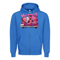 True Royal cancer truck back view Zipper Hoodie - NancyCooperArtShop