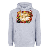 Heather Grey merry and bright Heavyweight Hoodie - CowGirlArtShop