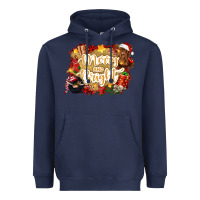 Navy merry and bright Heavyweight Hoodie - CowGirlArtShop
