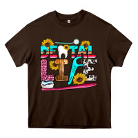 Chocolate Brown dental life Heavy Core Tee - Artiststas