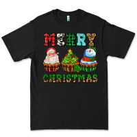 Black merry christmas with cupcakes Premium Tee - AdoDesignShop