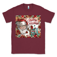 Burgundy merry christmas y'all Classic Tee - CowhideDigitalArt