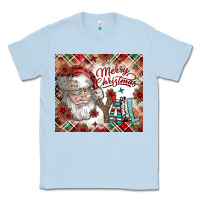 Dusty Blue merry christmas y'all Classic Tee - CowhideDigitalArt