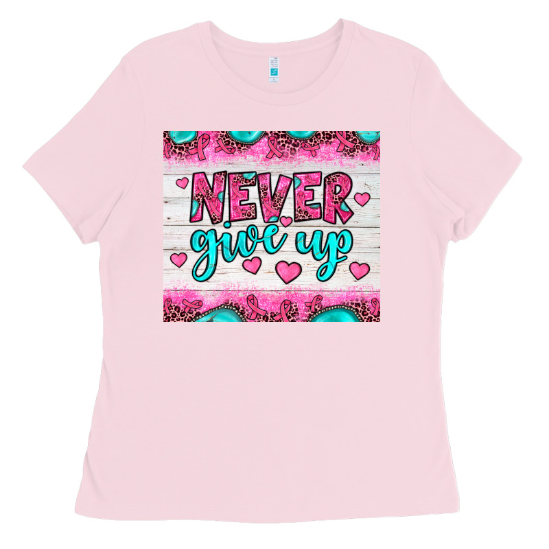 Never Give Up Ladies Tee by JahusDesignShop | Teevron