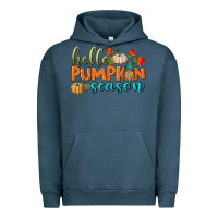 Pigment Midnight Navy hello pumpkin season Urban Hoodie - BundleAndBundleShop