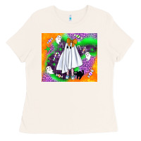Bone cute ghost halloween tumbler Ladies Tee - BundleAndBundleShop