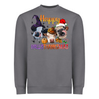 Storm Happy Hallothanksmas Cows Heavyweight Sweatshirt - BundleAndBundleShop