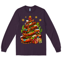 Plum Christmas Feliz Navidad Sombrero Tree Long Sleeve Tee - BundleAndBundleShop