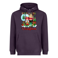 Plum just a girl who loves christmas Heavyweight Hoodie - CowGirlArtShop
