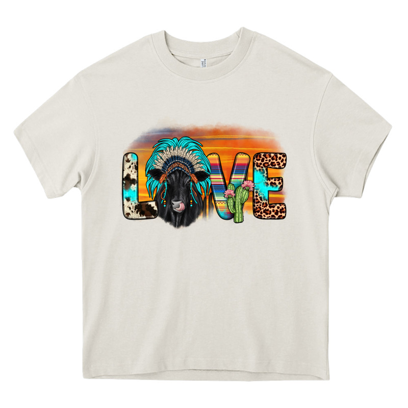 Love Black Angus Indian Headdress Heavy Core Tee by JahusDesignShop | Teevron
