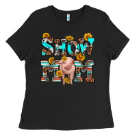 Black show mom pig Ladies Tee - RanaPortraitStore