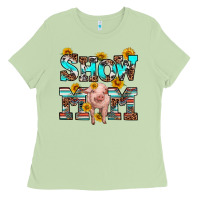 Matcha show mom pig Ladies Tee - RanaPortraitStore