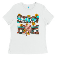 White show mom pig Ladies Tee - RanaPortraitStore