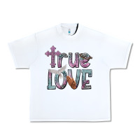 White true love Urban Heavy Tee - NancyCooperArtShop