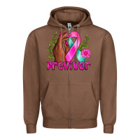 Chestnut Previvor Breast Cancer Zipper Hoodie - NancyCooperArtShop
