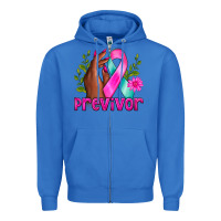 True Royal Previvor Breast Cancer Zipper Hoodie - NancyCooperArtShop