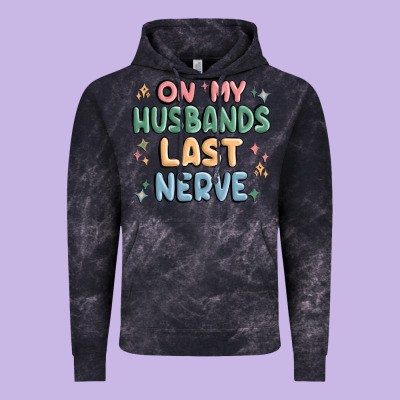 On My Husbands Last Last Nerve Vintage Hoodie Designed By Maliassmallbusiness
