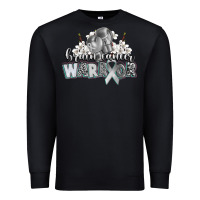 Black brain cancer warrior Premium Sweatshirt - CowGirlArtShop