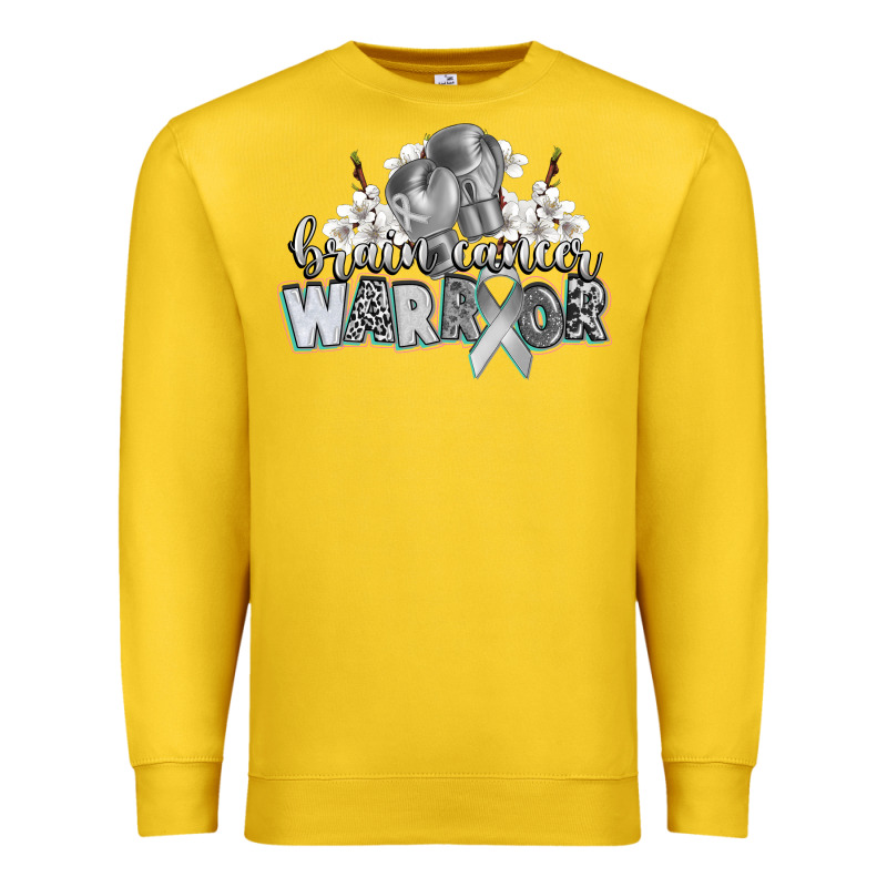 Brain Cancer Warrior Premium Sweatshirt by CowGirlArtShop | Teevron