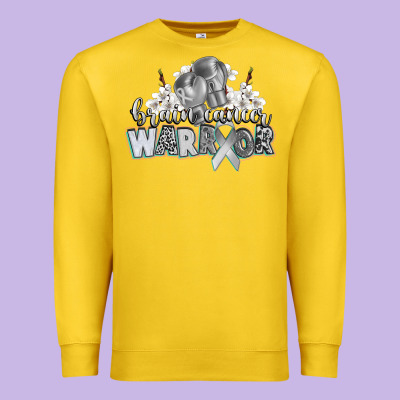 Brain Cancer Warrior Premium Sweatshirt Designed By Cowgirlartshop