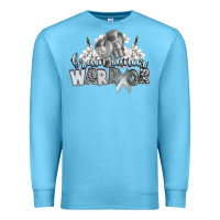 Ocean Blue brain cancer warrior Premium Sweatshirt - CowGirlArtShop