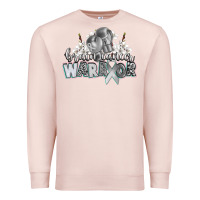 Pale Pink brain cancer warrior Premium Sweatshirt - CowGirlArtShop