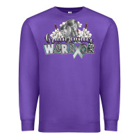 Purple brain cancer warrior Premium Sweatshirt - CowGirlArtShop