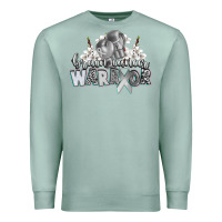 Seafoam brain cancer warrior Premium Sweatshirt - CowGirlArtShop