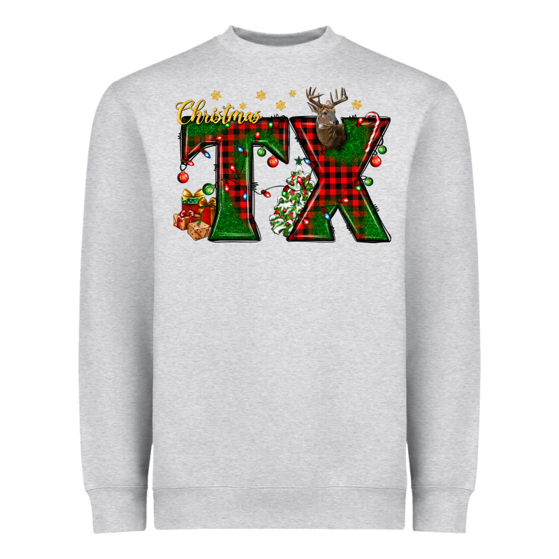 Christmas Texas With Deer Heavyweight Sweatshirt by BundleAndBundleShop | Teevron