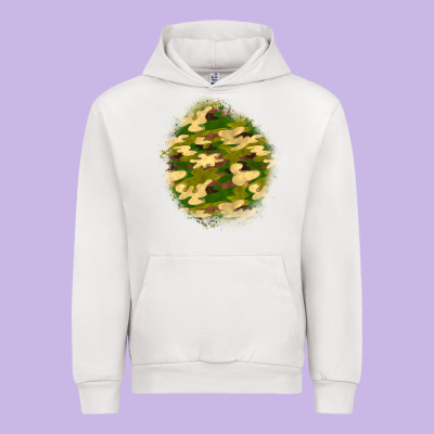 Camouflage Patch Urban Hoodie Designed By Bundleandbundleshop