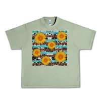 Oil Green sunflower western seamless revize Urban Heavy Tee - AdoDesignShop