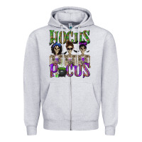Heather Grey Hocus Pocus with Skeletons Zipper Hoodie - texasbilliewilder