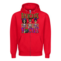 Red Hocus Pocus with Skeletons Zipper Hoodie - texasbilliewilder