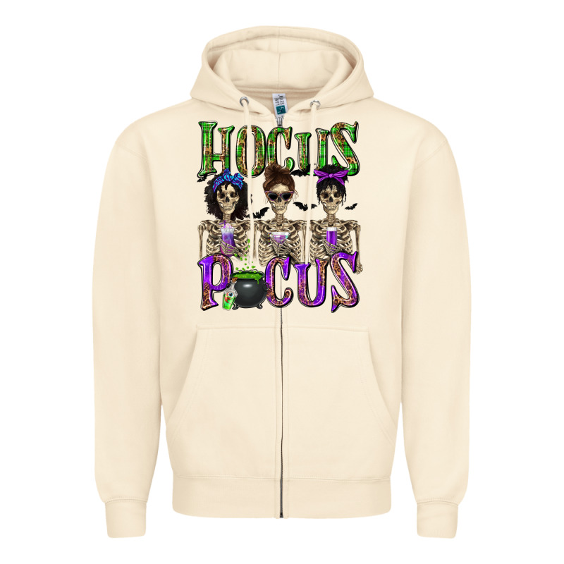 Hocus Pocus With Skeletons Zipper Hoodie by texasbilliewilder | Teevron