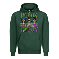 Sports Green Hocus Pocus with Skeletons Zipper Hoodie - texasbilliewilder