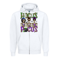 White Hocus Pocus with Skeletons Zipper Hoodie - texasbilliewilder