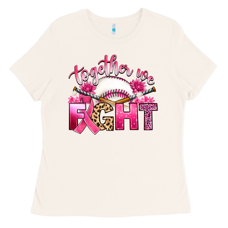 Breast Cancer Together We Fight With Baseball Ladies Tee by Artiststas | Teevron