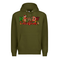 Army Green howdy christmas gingerman bread with cowboy Premium Hoodie - CowGirlArtShop