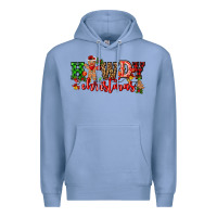 Colony Blue howdy christmas gingerman bread with cowboy Premium Hoodie - CowGirlArtShop