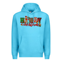 Ocean Blue howdy christmas gingerman bread with cowboy Premium Hoodie - CowGirlArtShop